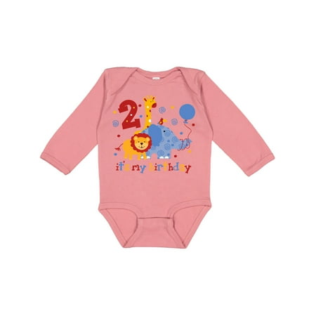 

Inktastic Safari 2nd Birthday Gift Baby Boy or Baby Girl Long Sleeve Bodysuit