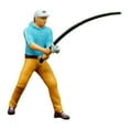thumbnail image 1 of Bunblic 1/64 Scale Miniature Figure Miniature People Mini Resin Collection Hand Painted Realistic for DIY Fishing Scene Diorama Decor Standing Fishing Man, 1 of 8