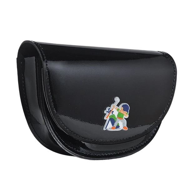 Estuche compacto para telémetro de golf, bolsa de cintura de cuero sintético para accesorios deportivos Negro