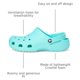 thumbnail image 3 of Zapatos Crocs Zuecos Clásicos para Niños Pequeños Aguamarina Talla 10, 3 of 8