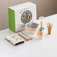 thumbnail image 1 of HUASHENG Japanese 8 Piece Matcha Tea Set Standard Size Ceramic Bowl With Whisk Spoon Holder Strainer Container And Caddy For Traditional Ceremonies, 1 of 1