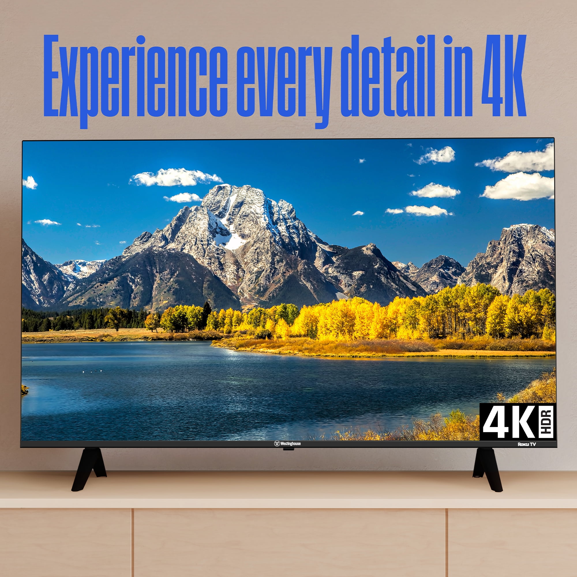 Westinghouse Roku TV - 50 Inch Smart TV, 4K UHD Television with Wi-Fi Connectivity and Mobile App, Flat Screen, Bluetooth, Compatible with Apple AirPlay, Alexa and Google Assistant