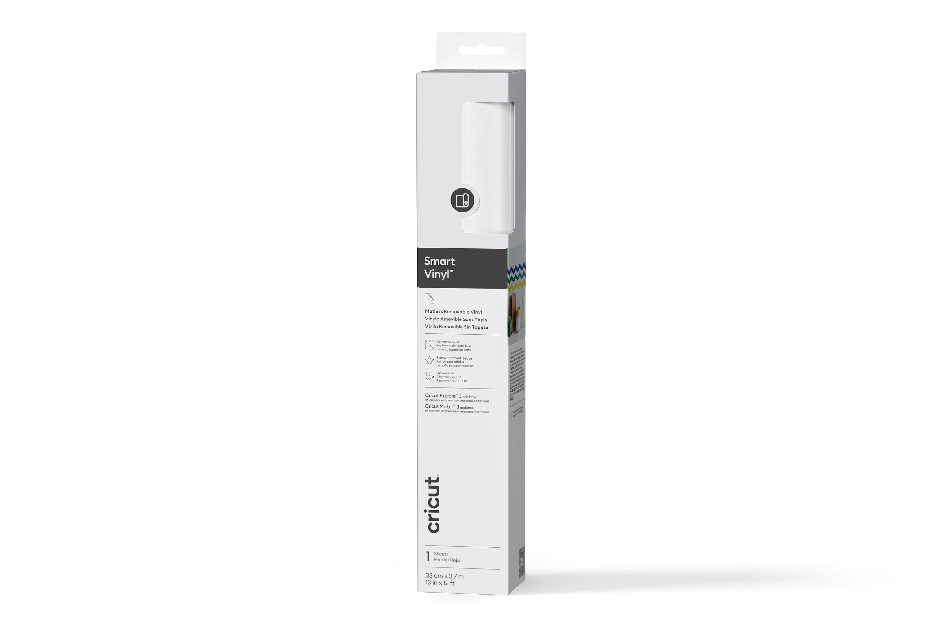 Cricut® Smart Vinyl™ – Removable (12 ft), WHITE