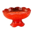 thumbnail image 4 of Frutero con pedestal y diseño escurridor, decoración de mesa, moderno, decoración del hogar, soporte para aperitivos, bandeja de frutas para encimera Rojo, 4 of 8