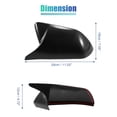thumbnail image 2 of Par Retrovisor Lateral Espejo Cubierta Carbono Fibra Patrón Negro para Ford, 2 of 6