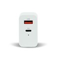 thumbnail image 3 of Cargador de Pared Vorago AU-350-WH Adaptador de Corriente Doble Puerto USB-A y USB-C, 3 of 11