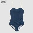 thumbnail image 2 of One Piece Swimsuit for Women Bathing Suits Deep Crisscross Back - Navy blue, 2 of 5