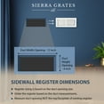thumbnail image 6 of Sierra Grates 6” x 12” 2 Way Wall and Ceiling Register in Glacier White Finish, Rectangle Sidewall and Ceiling vent cover 6 inch X 12 inch, 6 of 6