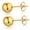 Gold, variant on 18K White Gold Plated Ball Earrings 4mm-8mm 925 Sterling Silver Ball Stud Earrings Hypoallergenic Ball Earring Studs Polished Ball Earrings Silver Nickle-free