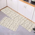 thumbnail image 3 of Kitchen Rugs and Mats,Bird on Branch Green Leaves 2 Piece Anti Fatigue Area Runner Rug Set Comfort Standing Floor Mat,Vintage Linen Non Slip Absorbent Doormats for Laundry/Bathroom/Bedroom, 3 of 6