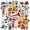 1A, variant on 35pcs-50pcs Cute Stickers Vehicle Stickers Robot Stickers Animal Stickers for Laptops Notebooks Suitcases