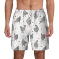 thumbnail image 3 of Uemuo Funny Chicken Pattern Mens Swim Trunks Quick Dry Board Shorts with Mesh Lining, Stretch Beach Shorts Quick Dry No-Chafing Board Shorts-Large, 3 of 9