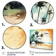thumbnail image 3 of Designart "Vibrant Palm Trees II" Modern Landscape Beach Wall Art For Kitchen, 3 of 5