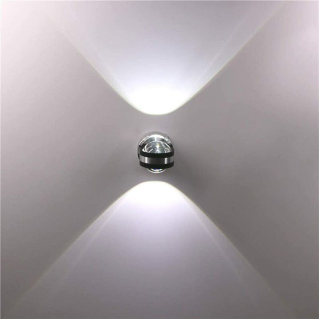 Luz de pared de 6 W, luz de pared para interiores, luz de pared cuadrada LED, luz de pared para dormitorio, estudio, pasillo, sala de estar, blanco frío esquí esquí Gafas de esquí