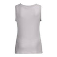 thumbnail image 6 of Women's Waffle Knit Tops Summer Casual Loose Flowy Crew Neck Sleeveless Shirts Breathable Lightweight Blouses (S, Gray), 6 of 7