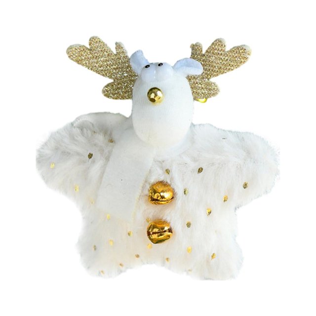 Colgante para de Navidad, colgante para de Navidad, juguete suave artesanal, colgante pequeño, adornos navideños para regalos de Navidad Alce