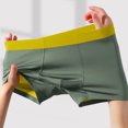 thumbnail image 5 of Big & Tall 3XL Men's Cotton Boxer Briefs, Green - Breathable, Comfortable, Classic Style, Machine Washable for Daily Wear, 5 of 6
