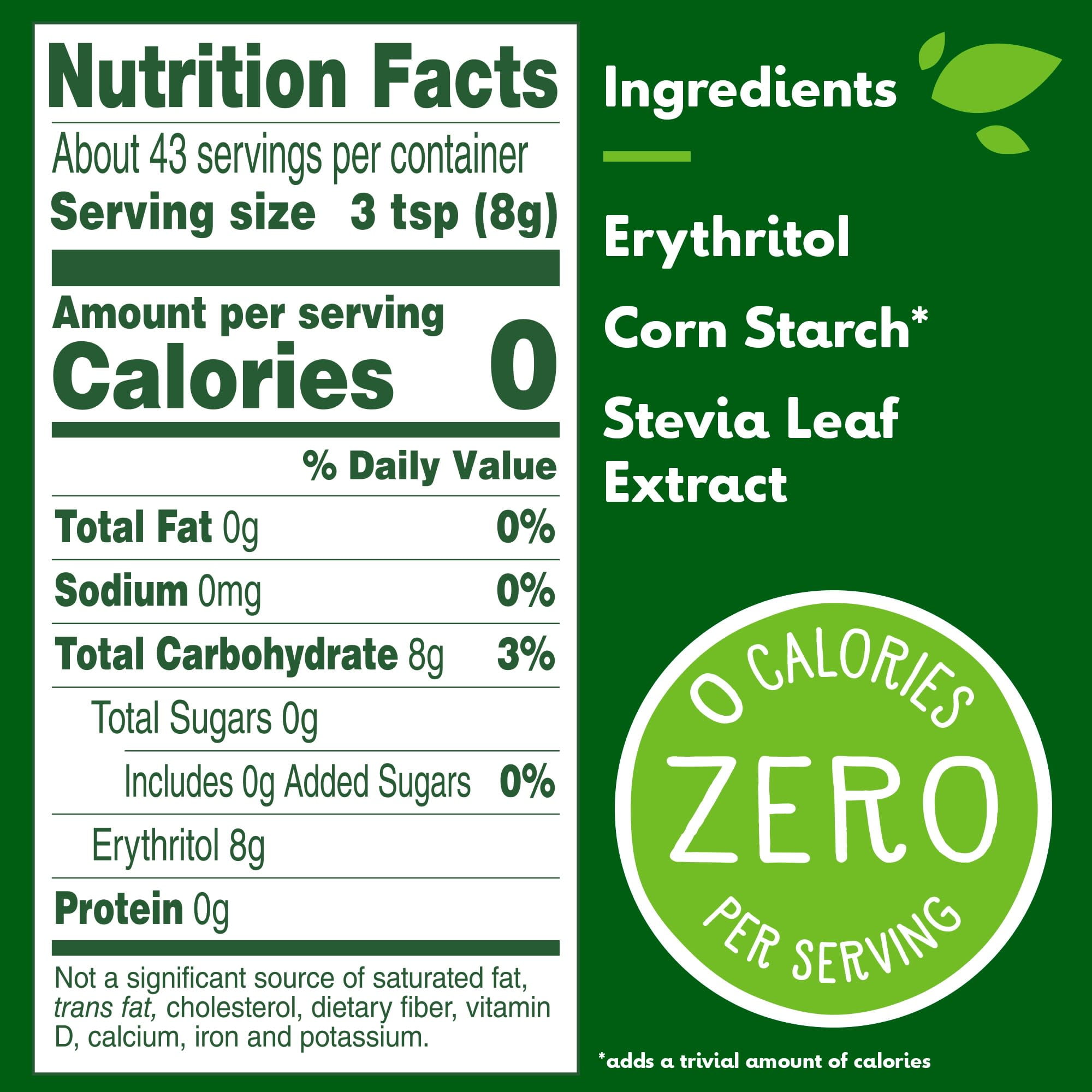 (2 pack) Truvia Sweet Complete Confectioners, Powdered Stevia Leaf Sweetener with Zero Calories, 12oz Bag