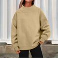 thumbnail image 7 of Sweatshirt for Women Oversized Sweatshirts Hoodies Fleece Crewneck Sweaters Casual Tops Comfy Fall Fashion Outfits Winter Clothes 2026 Khaki M, 7 of 7