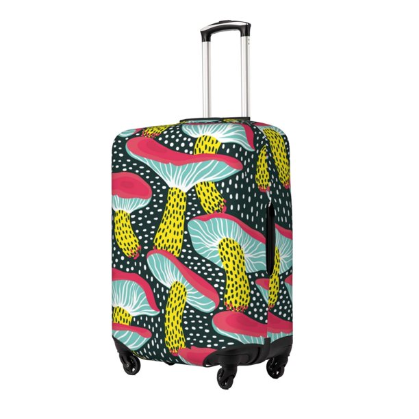 Balery Green Mushroom Funda de equipaje, fundas para maletas, elástica, lavable, protector de maletas, compatible con maletas de 18 a 32 pulgadas-Large