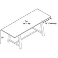 thumbnail image 7 of KFI Studios Urban Loft 8' x 3' Bistro Table, Solid Wood Barnwood Top, 7 of 7