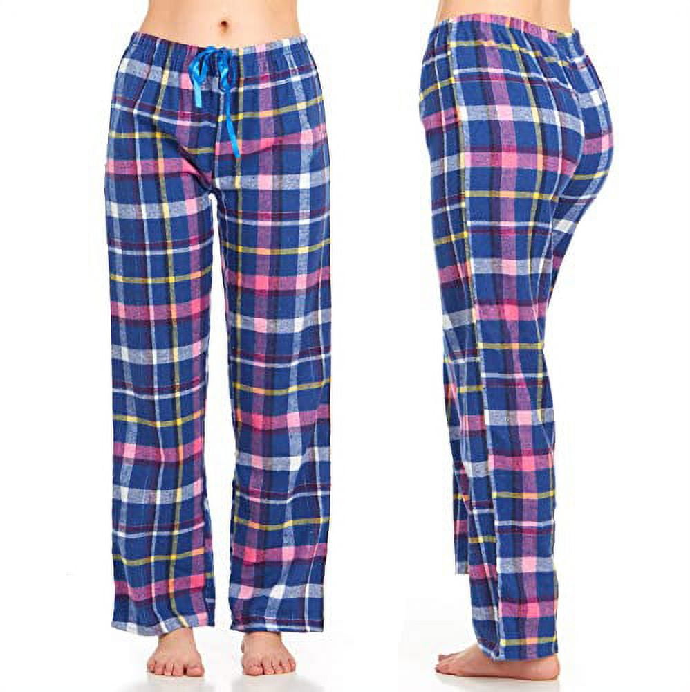 Womens Flannel Pajama Pants, Long Novelty Cotton Pj Bottoms 
