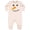 Natural Heather, variant on Snowman Face Baby Fleece Romper