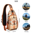 thumbnail image 4 of Geometric Sketch Style Sling Backpack, Vintage Minimalist Crossbody Daypack with Adjustable Shoulder Strap, 4 of 6