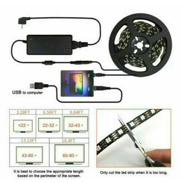 Diy ambilight tv dream 2024 screen usb led strip