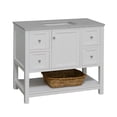 thumbnail image 2 of Lakeshore 42" Bathroom Vanity with White Cabinet and Engineered Carrara Top, 2 of 6