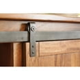 thumbnail image 5 of 70" Brown Solid Wood Cabinet Enclosed Storage Distressed TV Stand, 5 of 8