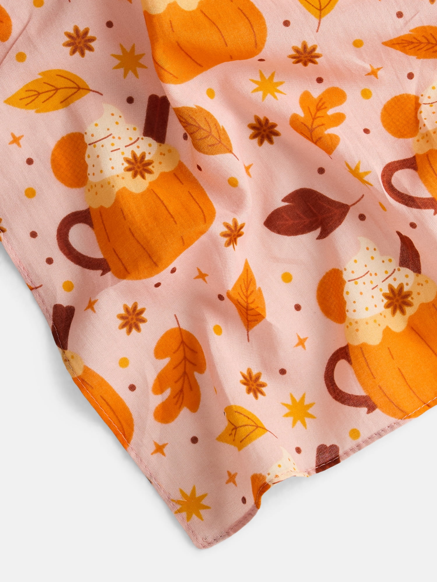 Halloween Women's Pumpkin Latte Bandana from Way to Celebrate, One Size, Blush/Multi