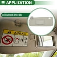 thumbnail image 3 of Unique Bargains Left Driver Side Car Sun Visor for Chevrolet Cruze 2011-2016 Plastic with Mirror No.95034253 Gray, 3 of 6