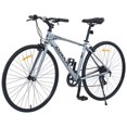 thumbnail image 3 of ACE-BIKE, 1-YEAR-WARRANTY, 7 Speed Hybrid bike, 700C Road Bike, Double C-Brakes City Bicycle, Aluminum Alloy Frame & Rim, Multiple Colors for Men Women(Grey), 3 of 7