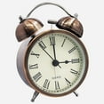 thumbnail image 2 of Vintage Retro Silent Non-Ticking Travel Alarm Clock, Analog Quartz Twin Bell Clock With Loud Alarm, Battery Operated Morning Alarm Clock For Child Kid Sleep (3 Inches), 2 of 8