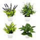 thumbnail image 1 of 4 Macetas Plantas Artificiales Barro Decoración Bonsai Verde, 1 of 5