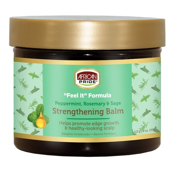 African Pride Feel It Formula Strengthening Balm 4 Ounce Jar (Pack of 2)