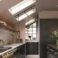 thumbnail image 6 of FSLiving Gimbaled LED Track Light, Adjustable Height H Type Track Lighting Black Twine Natural Rattan Shade with Smart Edison Bulbs, 2200K-6500K with Timer Decorate for Dinning Sloped Ceiling, 6 of 9