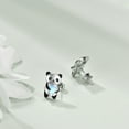 thumbnail image 2 of Panda Earrings Sterling Silver Panda Stud Earrings Moonstone Jewelry Gift for Women Birthday or Daily Surprise, 2 of 6