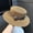 Khaki, variant on Vintage Zebra-Print Flat-Top Straw Hat,French Style Sun Hat for Women,Foldable Straw Hat for Women-White