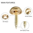 thumbnail image 4 of Uxcell 4Pack 15mm Decorative Screws with Caps Mirror Screws for Mirrors Tables Gold, 4 of 6