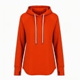 thumbnail image 4 of POTETI Womens Hoodies Pullover Casual Long Sleeve Hooded Sweatshirts Solid Color Drawstrings Tops, 4 of 6