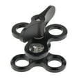 thumbnail image 4 of 1 Inch Underwater Ball Clamp 3 Holes Easy Releasing Mounting and Moving Around Clamp for Scuba Diving Video Camera Tray System Black, 4 of 7