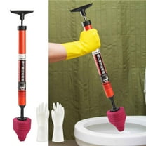 High Pressure Toilet Unblocker, Stainless Steel Toilet Pipe Plunger, High-Pressure Shot for Toilet Unclogging, Efficient and Powerful Bathroom Tool for Clearing Blocked Toilet Pipes
