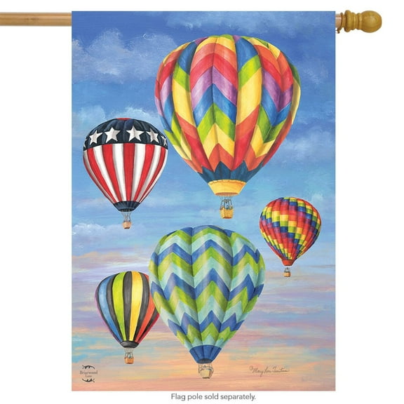 Briarwood Lane Hot Air Balloons Summer House Flag