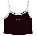 thumbnail image 4 of Roxy Women's Roxify Embroidered Logo Cropped Ribbed Tank Top Tee T-Shirt (X-Large, Chocolate), 4 of 4
