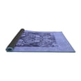 thumbnail image 2 of Ahgly Company Indoor Square Abstract Blue Modern Area Rugs, 3' Square, 2 of 4
