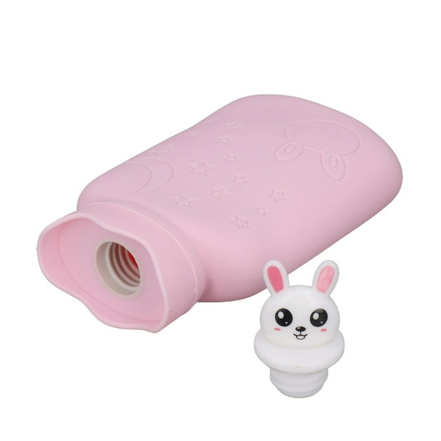 Hot Water Bag, Multifunctional Silicone Microwave Heating Hot Water Bottle Compact For Home Pink,Light Blue