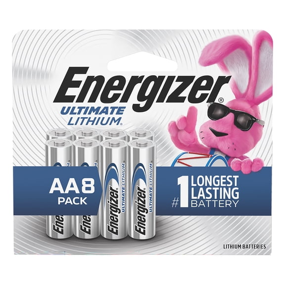 Energizer Ultimate Lithium AA Batteries (8 Pack), Double A Batteries