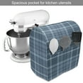 thumbnail image 2 of Plaid Stand Mixer Cover, Rhythmic Traditional Checkered Retro Style Rustic Design Motifs Print, Kitchen Appliance Organizer Bag Cover with Pockets, 5 Quarts, Slate Blue and Blue Grey, by Ambesonne, 2 of 4